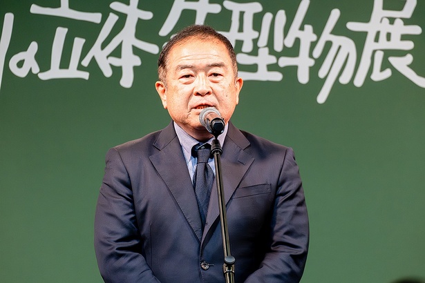 「世界の国々にスタジオジブリ作品を愛し、作品を届けることに努力を重ねた人たちがいることを紹介した展覧会。スタジオジブリ作品が世界に広がっているのは、そういった方々の尽力によるものであることを展覧会を通じて伝えたい」と語った