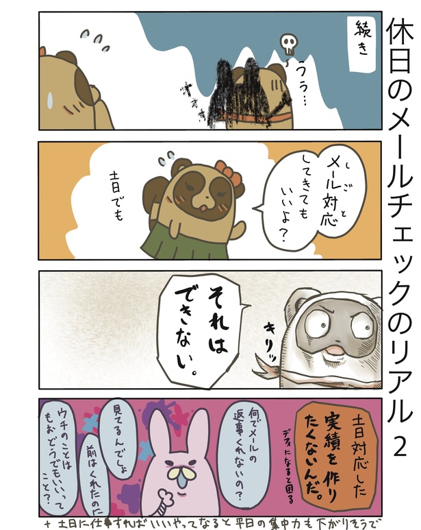 休日のメールチェックのリアル2