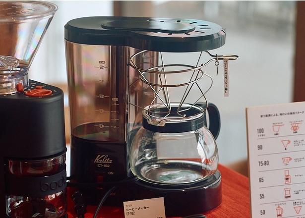 コーヒーを卸しているレストランやカフェにもカリタのコーヒーメーカーとフレームドリッパーの組み合わせを推奨