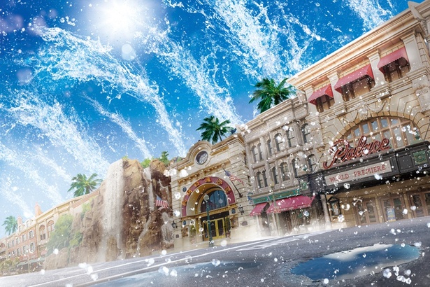 パークが水びたしになる1日2回の「クール・スプラッシュ・タイム」
