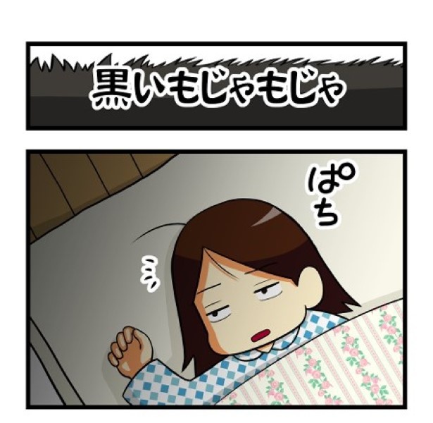 黒いもじゃもじゃ枕_1