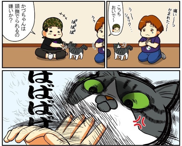 昔飼ってた猫5話「撫で方も人それぞれ」5