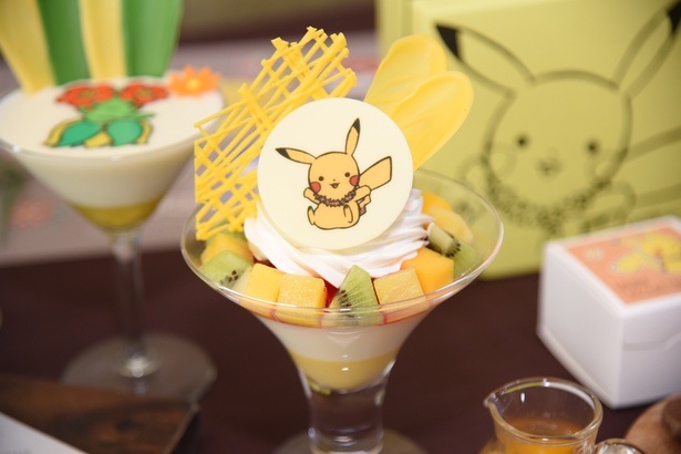 ピカチュウのヨーグルトジェラートパフェ