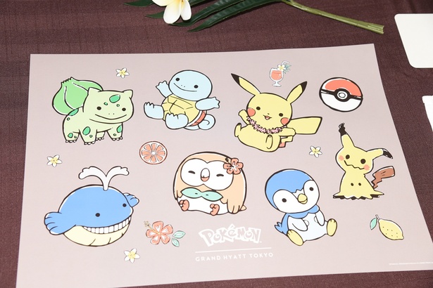 ポケモンたちが描かれたオリジナルランチョンマット