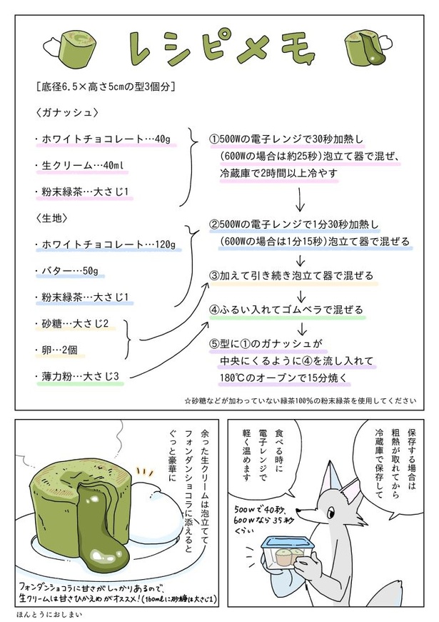 『初夏の日に緑茶のフォンダンショコラを焼く話』13