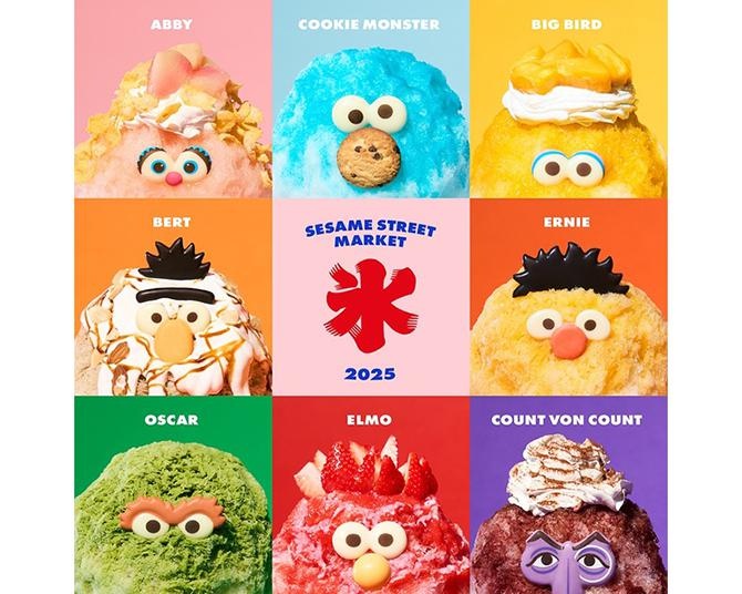 オスカーやアビーなど全8種類！セサミストリートマーケットの夏の名物「キャラクターかき氷」が6月26日からスタート