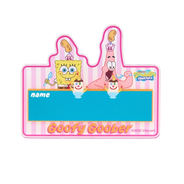 「SpongeBobデザイン ネームバッジ(非売品)」