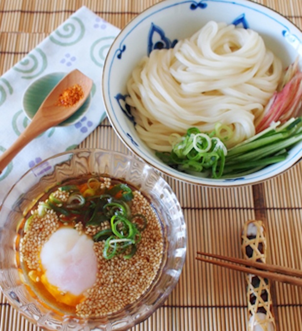 めんつゆごま油の冷やしつけうどん