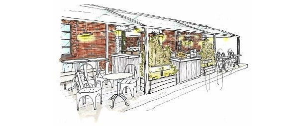 横浜赤レンガ倉庫店のイメージ画像。朝食を楽しめるよう、朝9:00からの営業予定でオープン準備中だ