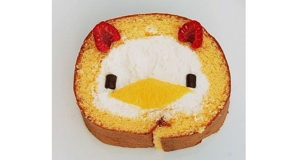【写真】まねきねこダックの顔をモチーフにした「まねきねこダック×奥沢ロール」が一番人気！