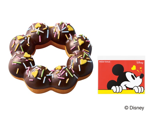 「ポン・デ・スマイルチョコレート<ミッキーマウス>」(テイクアウト216円、イートイン220円)