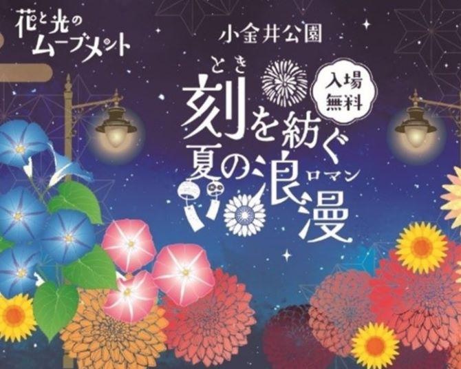 花と光が織りなす夏の“納涼”浪漫！小金井公園で時代を紡ぐライトアップイベントが開幕