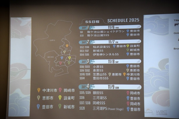 「豊田市スーパースペシャルステージ」など、新コースも紹介された