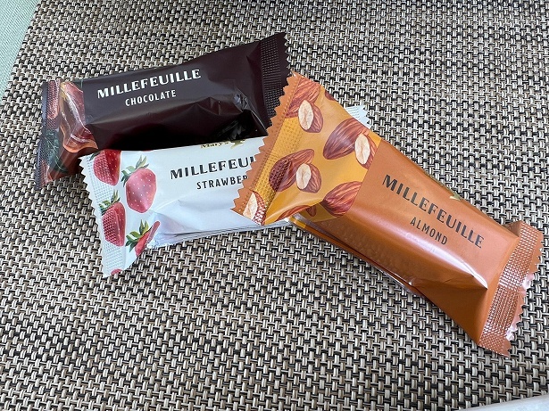 【写真】「ミルフィーユ」の定番フレーバーはチョコレート、ストロベリー、アーモンド