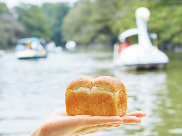 「井の頭池」を眺めながらおいしいパンを！写真はBoulangerie Bistro EPEEの「ミニ食パン」(150円)