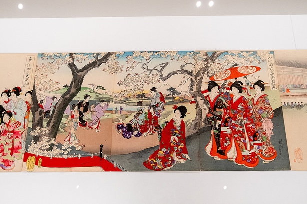 『千代田の大奥』より「千代田大奥 御花見」 楊洲周延筆 1894年(明治27年) 東京国立博物館蔵