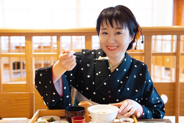 伊勢神宮外宮参道にある「あそらの茶屋」にて。「贅沢な朝がゆのセットをいただきました！」(ちぬ子)