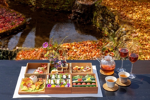 【写真】信州ならではの秋の恵みをかけ合わせた「棚田アフタヌーンティー」秋限定メニュー