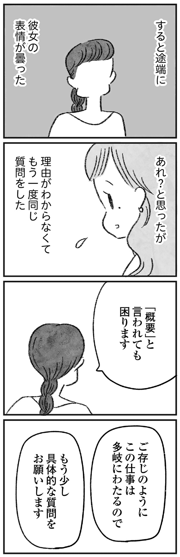 彼女の表情が曇った （C）岡部えつ、やまもとりえ／KADOKAWA