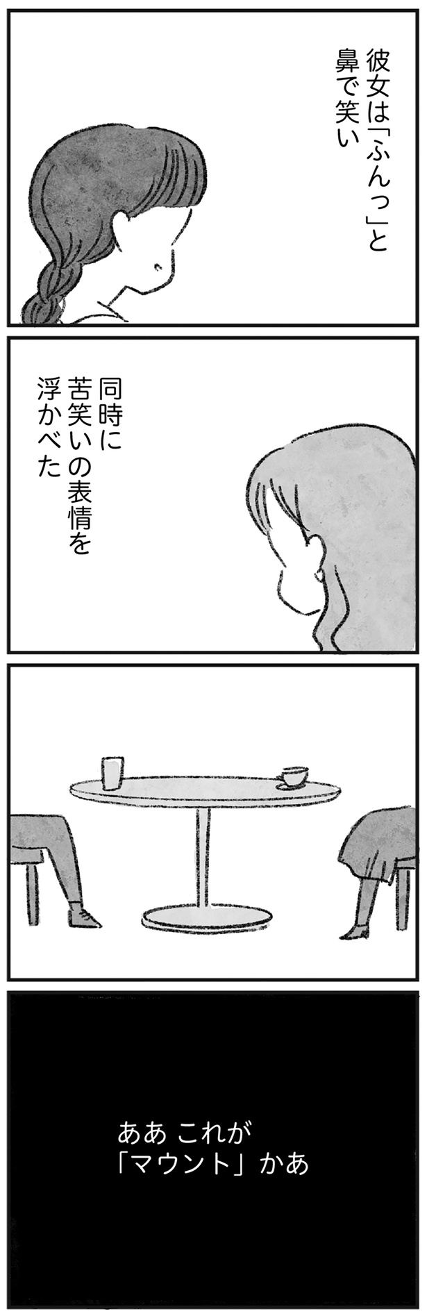 彼女は鼻で笑い… （C）岡部えつ、やまもとりえ／KADOKAWA