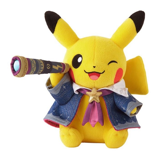 手持ち望遠鏡で星を観測する「ほしぞらピカチュウ」がぬいぐるみに！そのほかのグッズも今後公開予定とのこと