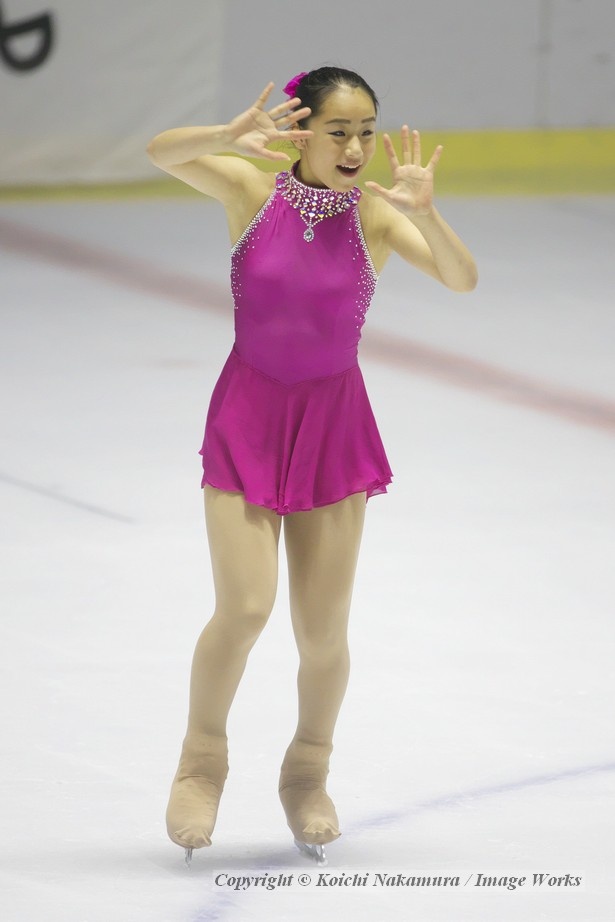 山下真瑚、西日本ジュニア選手権でのショートプログラムの演技