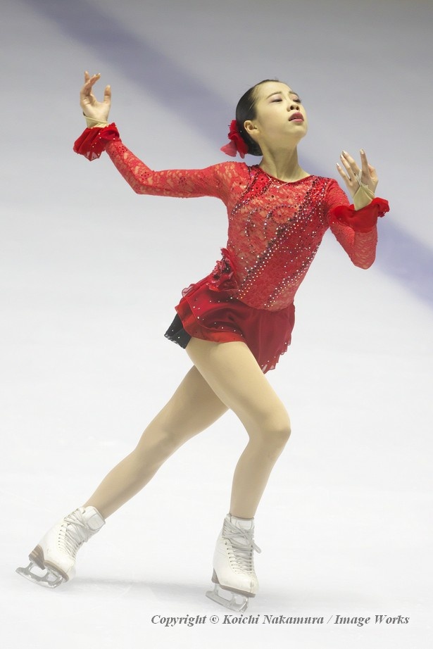 滝野莉子、西日本ジュニア選手権でのショートプログラムの演技