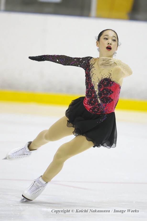 松原星、東日本ジュニア選手権でのショートプログラムの演技