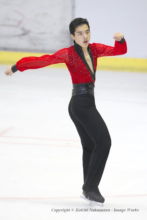 山隈太一朗、西日本ジュニア選手権でのショートプログラムの演技