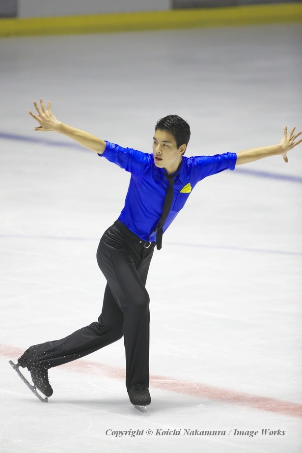 山隈太一朗、西日本ジュニア選手権でのフリープログラムの演技