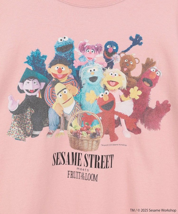 キャラクターたちと「FRUIT OF THE LOOM」を象徴とするフルーツをデザイン