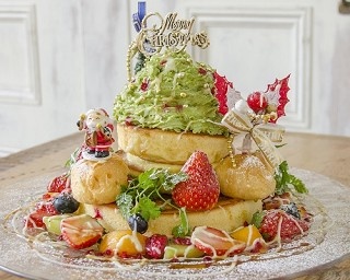アクイーユの季節限定のパンケーキはまさに“食べられるクリスマスツリー”！