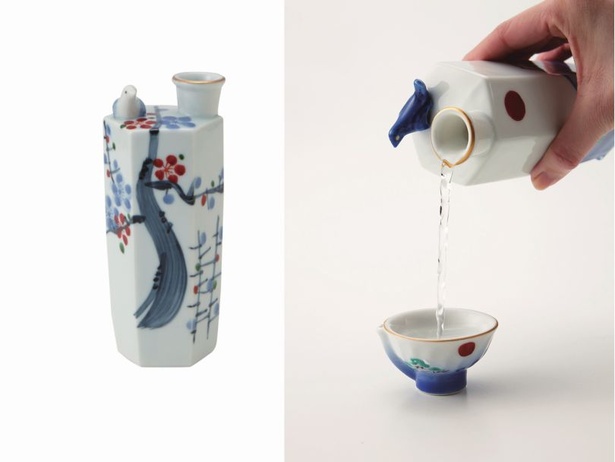 徳利から酒を注ぐと小鳥のさえずりが聞こえるユニークな酒器「サウンド徳利」(5400円)はグッズ・ノベルティ部門でアイデア賞を受賞