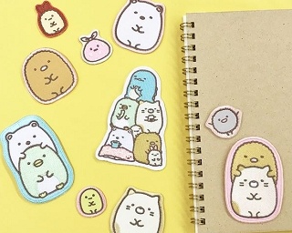 ノートや携帯電話にも貼れる！「すみっコぐらし」のワッペン