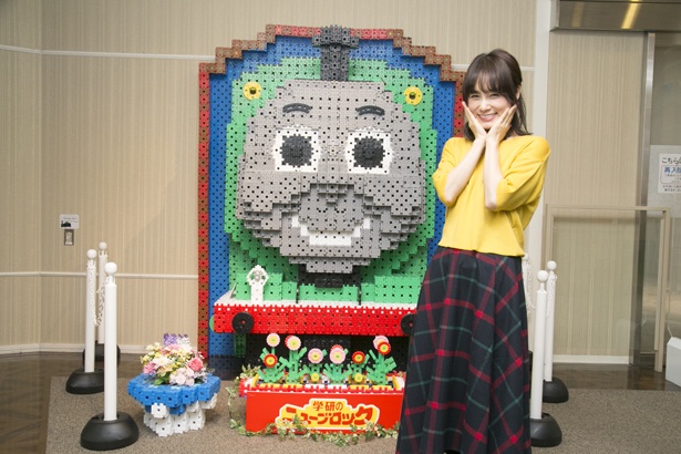 「トーマスの表情がキュート！ブロックで作られたとは思えないほど精巧ですね」(野村さん)