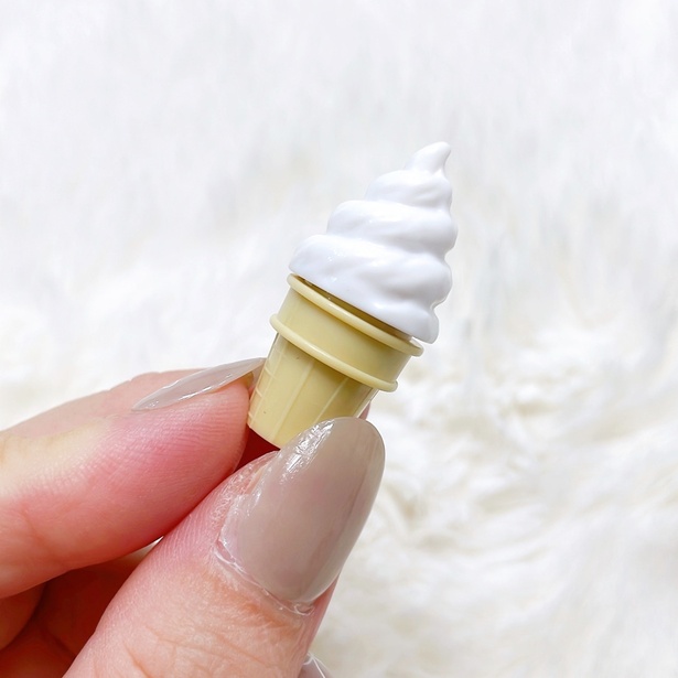 サイズは約3センチソフトクリーム ▶これなあに?