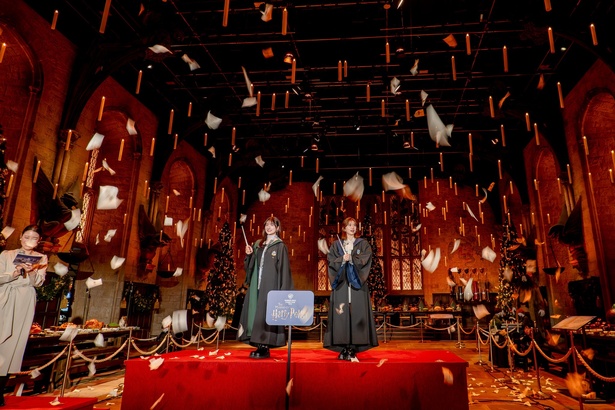 フィナーレでは、2人のホグワーツ魔法魔術学校の入学許可証がひらひらと舞い上がった