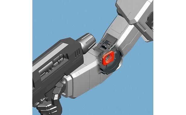 腕や足の関節にクリック式の新型のポリキャップを採用し、ビッグスケールの手足をしっかり保持