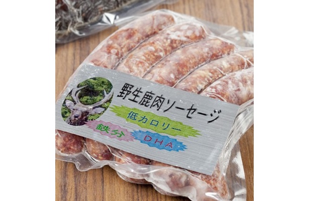土産用の鹿ソーセージ。早い時間に売り切れることも