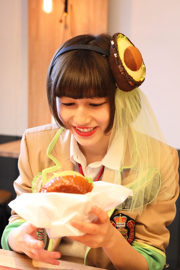 ハンバーガーからいい香りが！