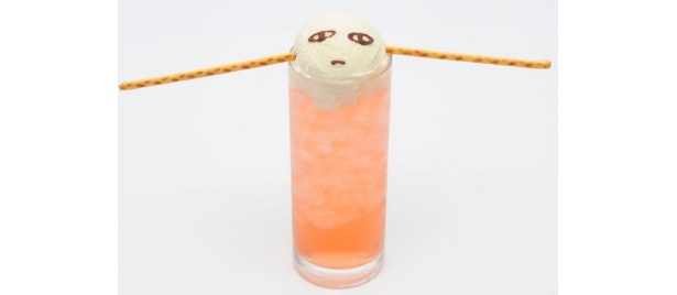 ピンクレモネードにバニラアイスをのせたフロート｢ジャスタウェイ｣(450円)