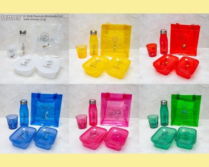 スヌーピーやオラフ、ルーシー！「PEANUTS」全6キャラ“推し色”で選べるクリアランチグッズがかわいすぎる