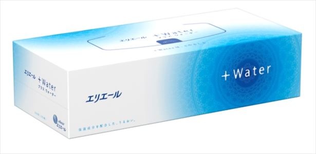 「エリエール ＋Water」肌にやさしいうるおいティシュー。保湿性に優れ、やわらかで高品質。