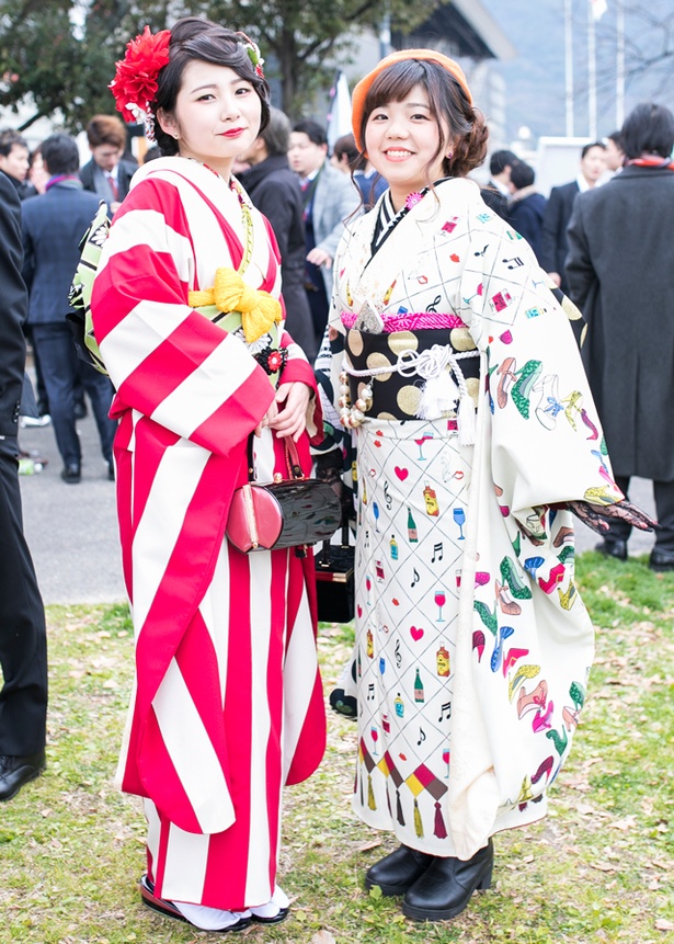 祝新成人2018！北九州市の成人式で見つけた振袖美人［ちさとちゃん、もえぎちゃん］