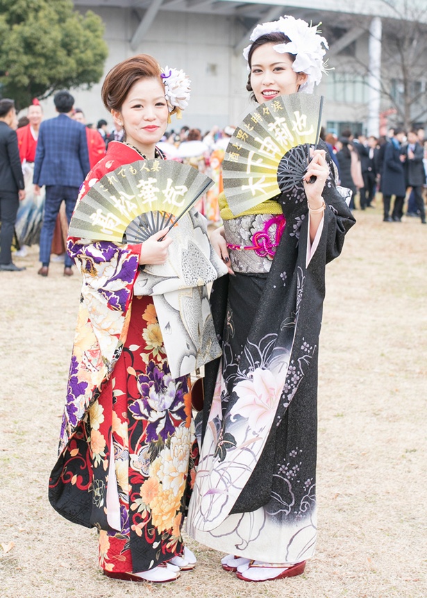 祝新成人2018！北九州市の成人式で見つけた振袖美人［はるひちゃん、ゆりやちゃん］