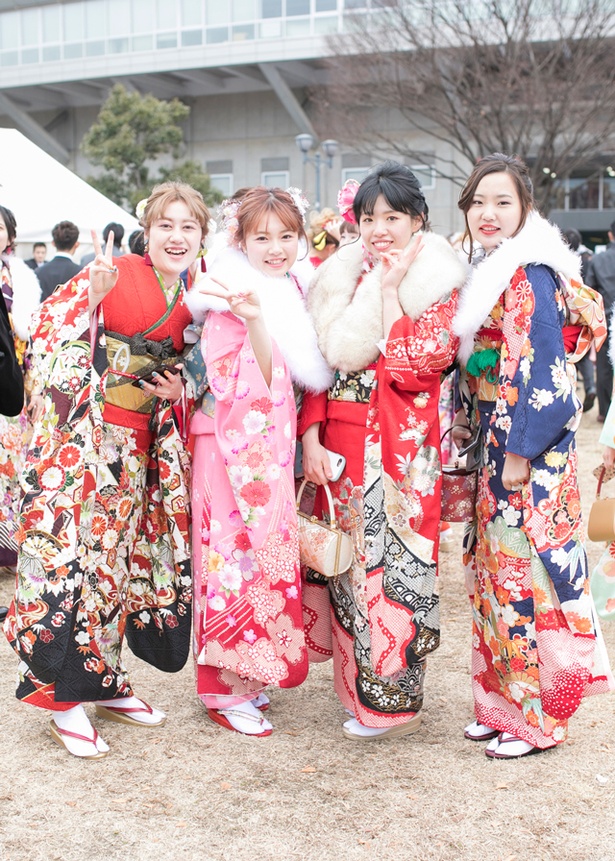 祝新成人2018！北九州市の成人式で見つけた振袖美人［さこちゃん、りほちゃん、ちはるちゃん、さえちゃん］