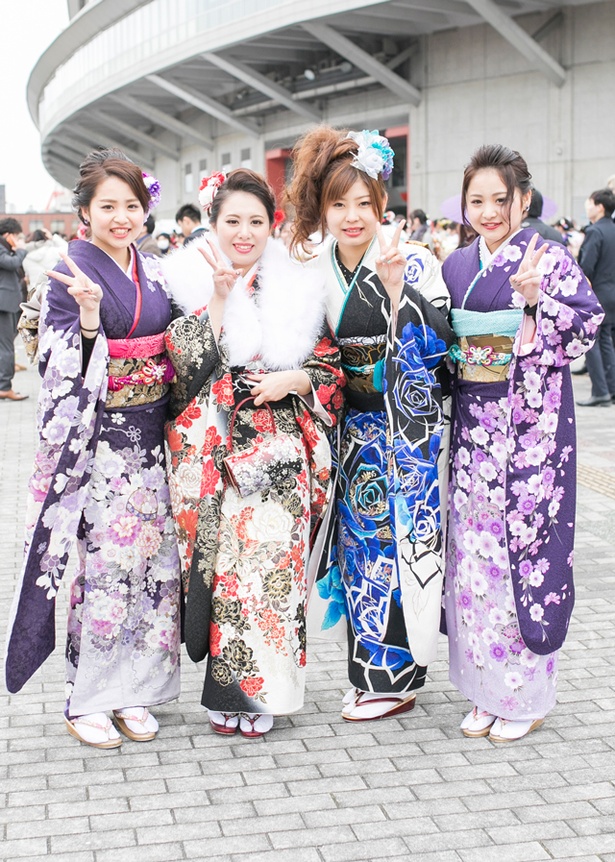 祝新成人2018！北九州市の成人式で見つけた振袖美人［ゆうかちゃん、ゆいなちゃん、ゆりあちゃん、まなかちゃん］
