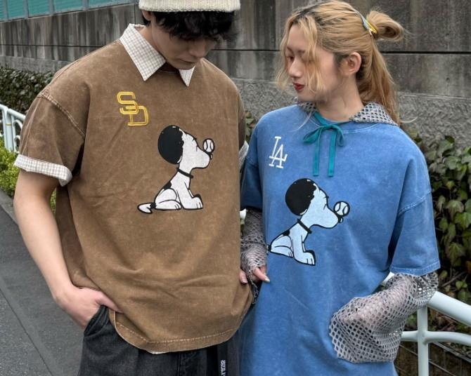 MLB×PEANUTS新作ビッグTEEやニットがDOUBLE NAMEから発売！レトロなスヌーピーがかわいすぎる