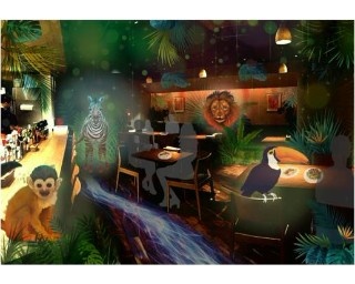 渋谷のど真ん中にジャングル!?期間限定の「VRナイトサファリレストラン」開催