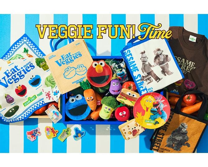 「セサミストリートマーケット」春の新作コレクションはピクニックアイテム！野菜&食べ物のキャラクターがモチーフに